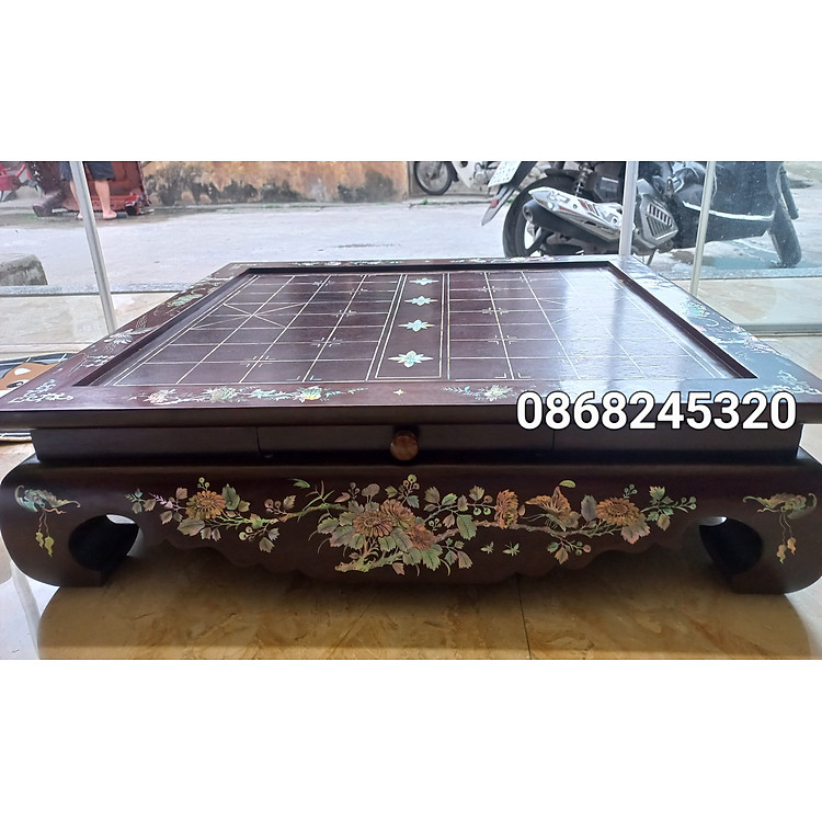 Bàn cờ tướng gỗ gõ khảm ốc Chính hãng Giá tốt - Hình ảnh 5