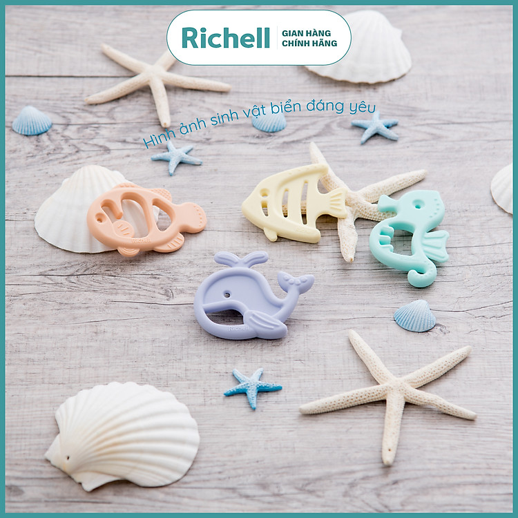 Gặm nướu silicone Richell Nhật Bản Chính hãng Ưu đãi - Hình ảnh 3