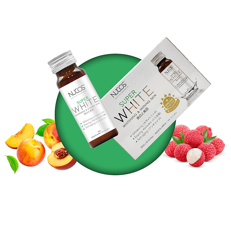 Nước uống Collagen trắng da Nucos Super White hộp 10 chai