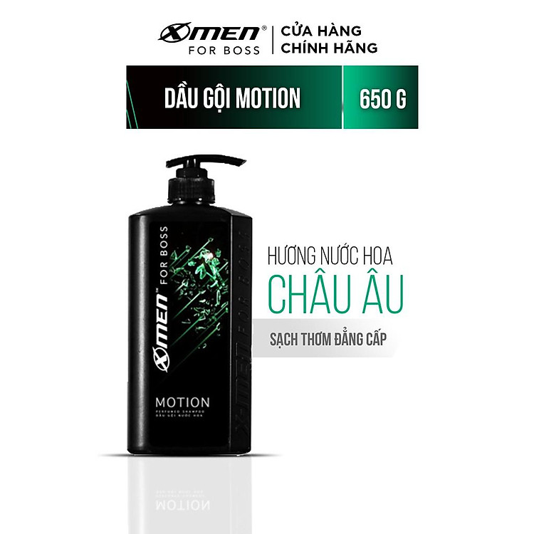 Dầu gội nước hoa X-Men For Boss Motion - Mùi hương năng động phóng khoáng 650g