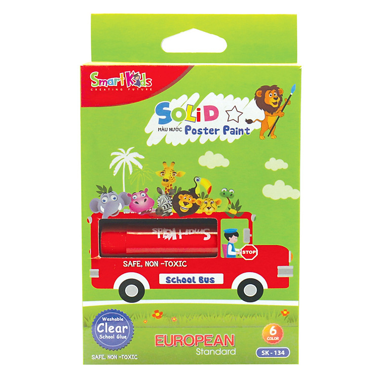 Màu Nước Solid Paint SMARTKIDS 6 Màu (10g/ Màu)