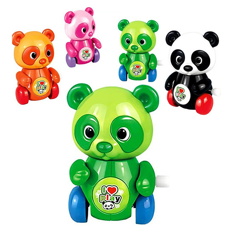 Xe Ô Tô Mô Hình Gấu Trúc Chạy Dây Cót (Bộ 4)