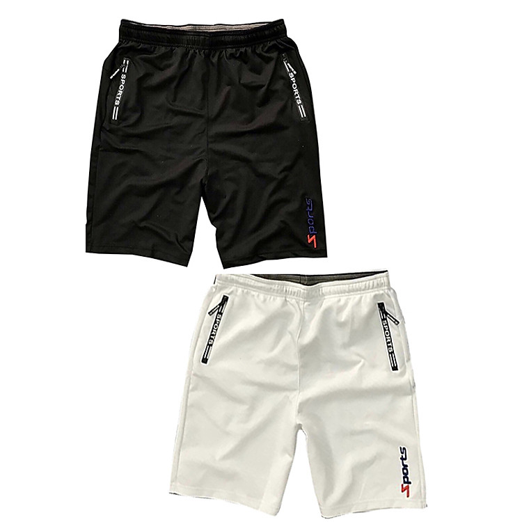 Combo 2 Quần shorts thể thao nam ( Tặng 1 áo thun nam ngẫu nhiên theo cân nặng ) dạng sọt sport đùi chất thun lạnh 4 chiều cao cấp phù hợp tập gym hay mặc nhà màu trắng và đen DUI-P101