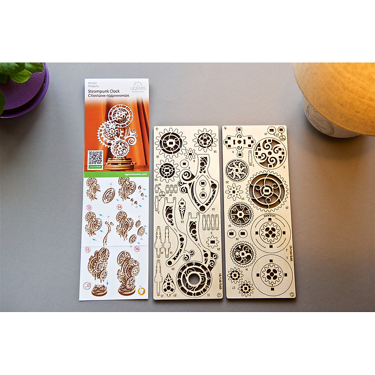 Mô hình Ugears Steampunk Clock 3D Chính hãng Ưu đãi - Hình ảnh 3