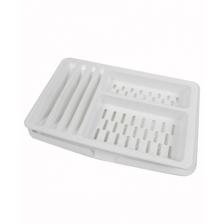 Giá úp bát, đũa, cốc kèm khay hứng (màu trắng) nội địa Nhật Bản