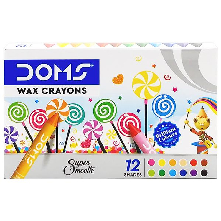 Bút Sáp Màu DOMS 3448 (12 chiếc)