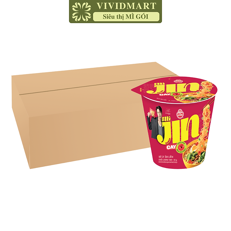 OTTOGI - Mì ly Jin hương vị cay, Mì cay Jin ly , Mì ly Jin cay, Mì ly Hàn Quốc, Mì ly Ottogi ăn liền (65g/ly)