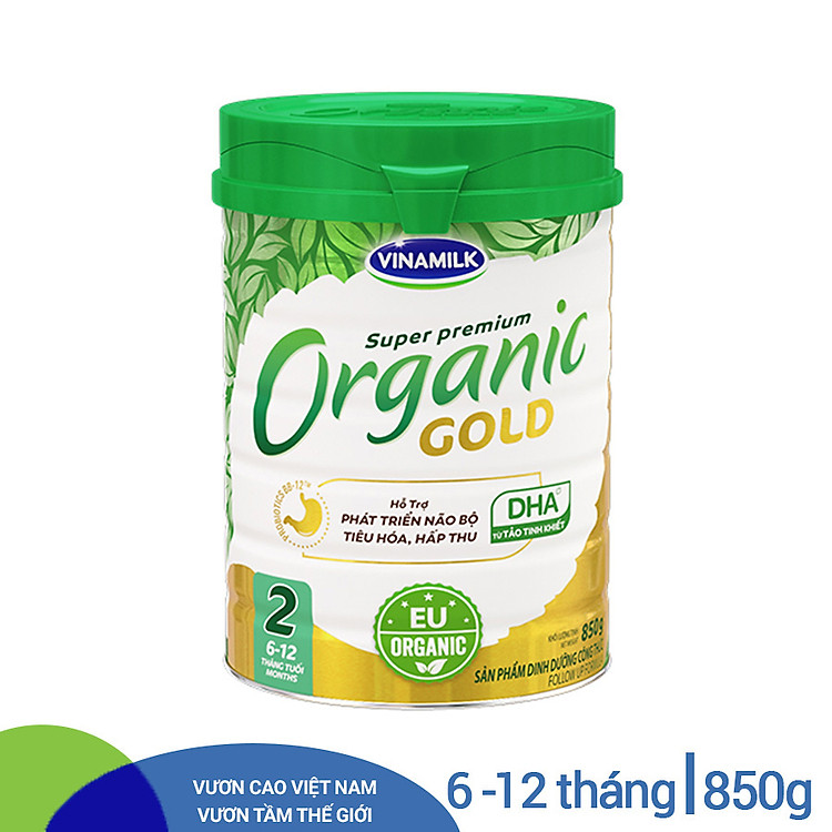 Sữa Bột Vinamilk Organic Gold Step 2 (850g / Hộp Thiếc)