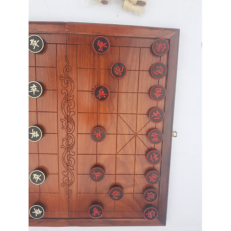 Cờ tướng gỗ gõ cao cấp 50x52cm Chính hãng Ưu đãi - Hình ảnh 4