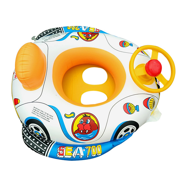 Phao bơi trẻ em xỏ chân Ô TÔ chống lật cho bé từ 0-5 tuổi, chất liệu cao cấp - POKI