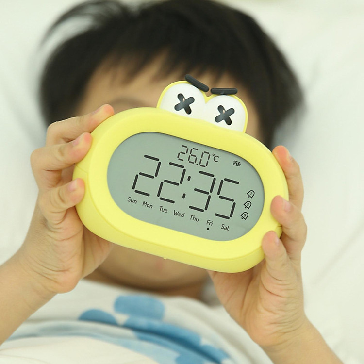 Digital Alarm Clock Indoor Temperature Snooze for Travel Bedside Decor