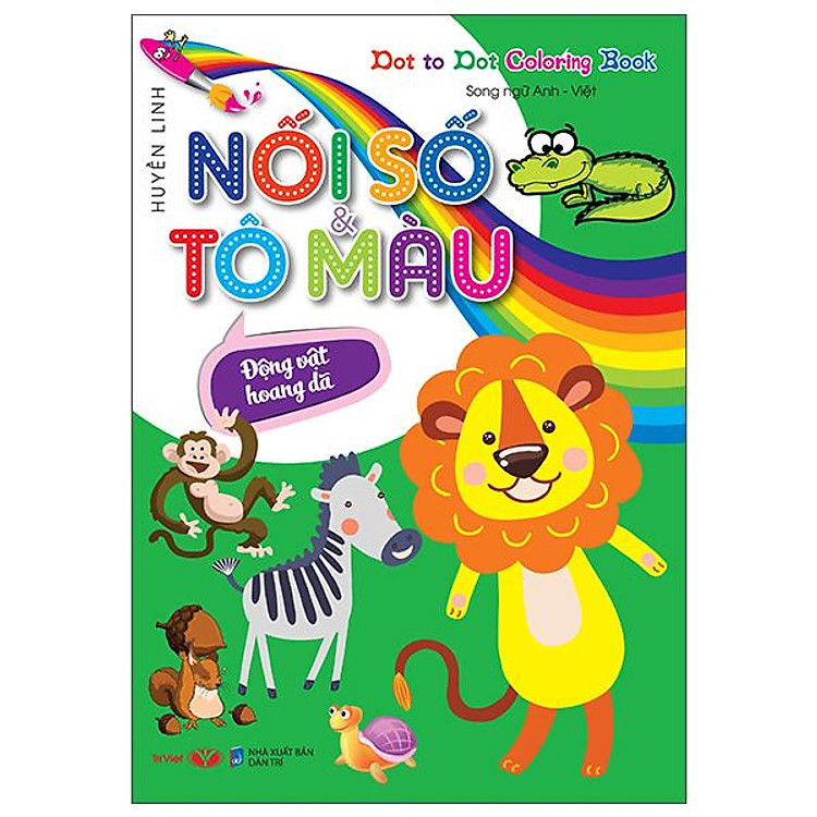 Dot To Dot Coloring Book – Nối Số & Tô Màu – Động Vật Hoang Dã