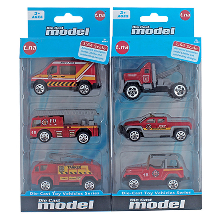 Bộ 3 Xe Mô Hình Kim Loại TNA - TN-1018B