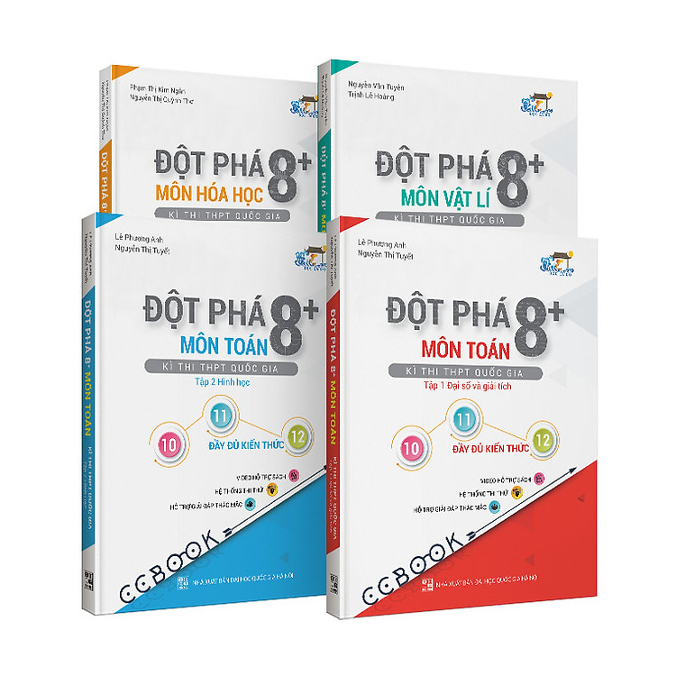 Combo sách đột phá 8+ thi THPT quốc gia khối A00: Toán - Lý - Hoá