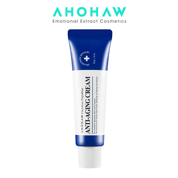 Kem Dưỡng Đặc Trị Lão Hóa, Xóa Nhăn Ahohaw Elazulene Peptablue ( 50gr ) - Hàng Chính Hãng