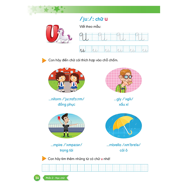 Hành Trang Giúp Con Tự Tin Vào Lớp 1 - Quyển 4: Cùng Con Học Tiếng Anh - Ảnh 3