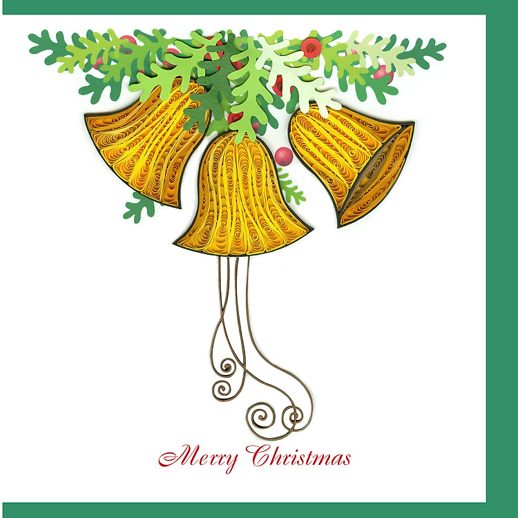 Thiệp Nghệ Thuật Giấy Xoắn - Khúc Chuông Mùa Noel - The Sound of Christmas Bells - Christmas - Việt Net