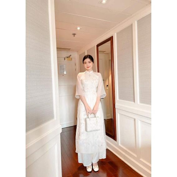 Áo Dài Cách Tân Thiết Kế Cao Cấp (Von tơ 4 tà)