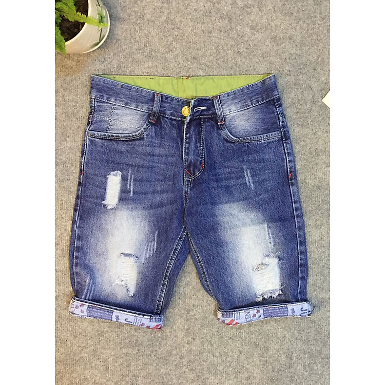 Quần Jeans Bò Nam Ngắn Short Lửng Ngố rách thời trang dạo phố kiểu mới nhất