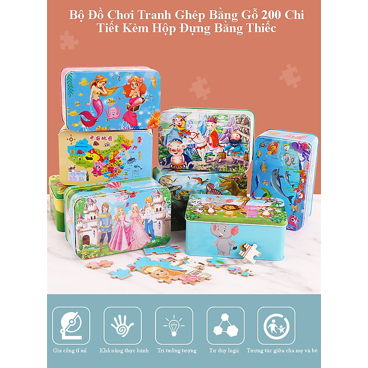 Mua Bộ Đồ Chơi Tranh Ghép 200 Mảnh BABYBOSS Chính hãng Ưu đãi - Hình ảnh 2