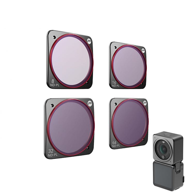 Bộ 4 Filter PGYTECH DJI Action 2 Filter ND-PL Set(NDPL 8 16 32 64) (Professional) - Hàng chính hãng