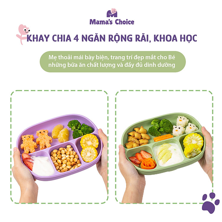 Mua Khay Ăn Dặm Silicone Mama's Choice 2023 Chính hãng Ưu đãi - Hình ảnh 5