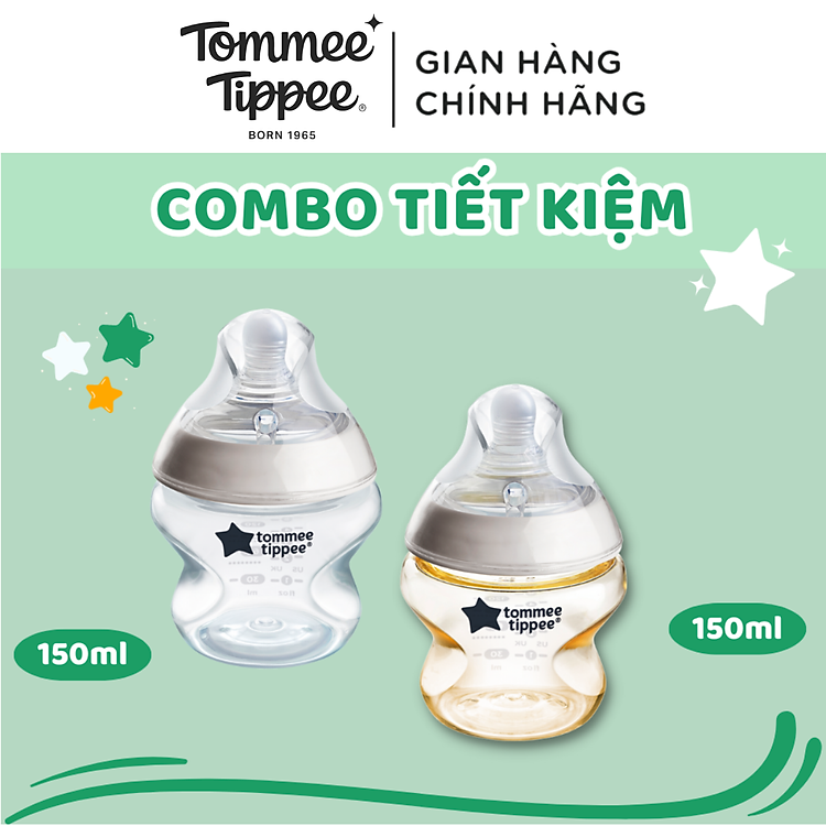 COMBO Bình Sữa PPSU Tommee Tippee 150ml Giá tốt - Hình ảnh 2