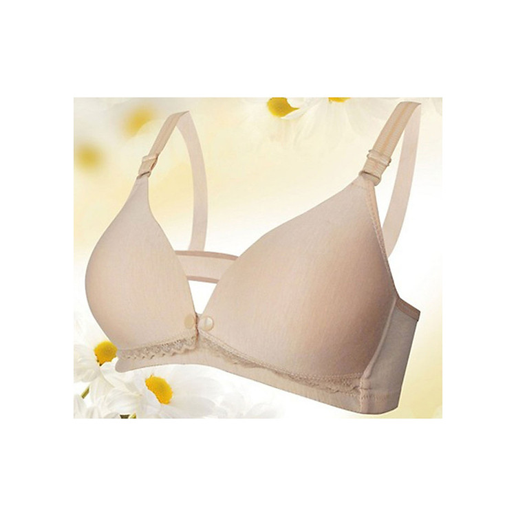 Áo Ngực Bà Bầu Mở Khuy Tiện Lợi- Kem