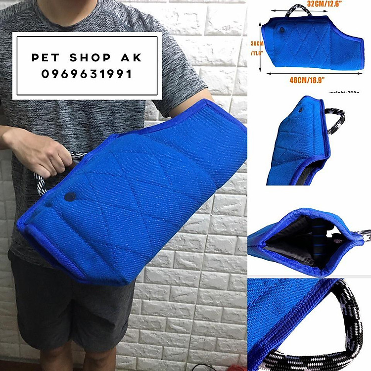 Đồ huấn luyện chó tập cắn , dùng cho chó nhỡ và chó trưởng thành, bao nửa tay quân xanh huấn luyện malinois ,gsd,...