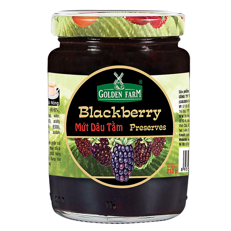Mứt Dâu Tằm Golden Farm 210g