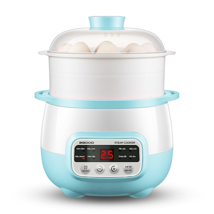 Nồi Nấu Cháo Cách Thủy 2 Tầng 2GOOD A300 (3,1 Lít) - Hàng Chính Hãng