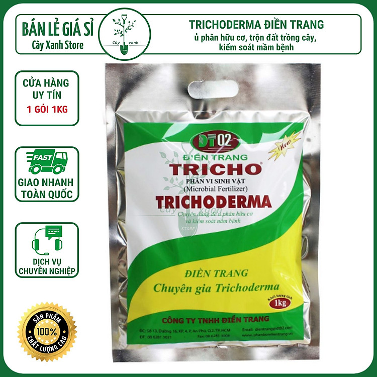 Chế phẩm men vi sinh nấm Trichoderma loại 1kg mã PM027. ĐIỀN TRANG - TRICHO 1000G
