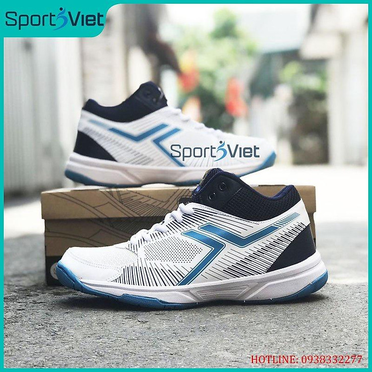 Giày bóng chuyền nam nữ chuyên dụng Hỏa Trâu Spiking màu trắng