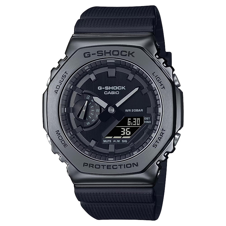 Đồng Hồ Nam Dây Nhựa Casio G-Shock GM-2100BB-1A Chính Hãng | Metal Bezel | GM-2100BB-1ADR Carbon Core