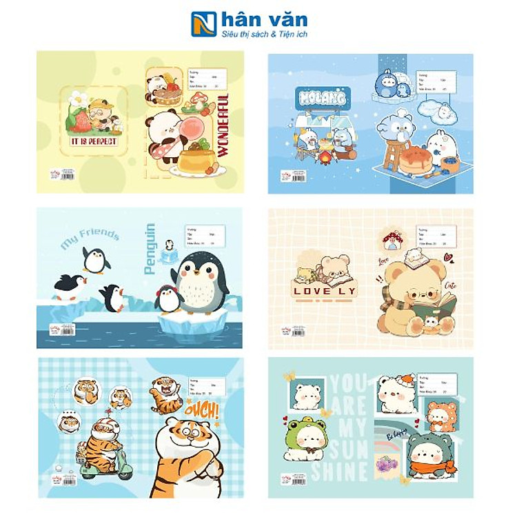 Giấy Bao Tập Họa Tiết Hoạt Hình (10 bao)