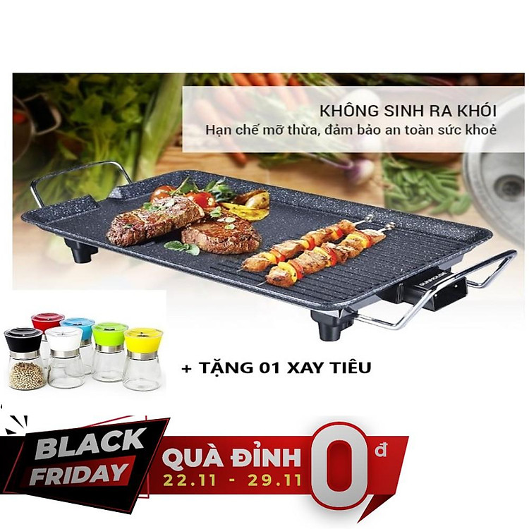 BẾP NƯỚNG ĐIỆN SUNHOUSE SHD4607-bảo hành 6 tháng