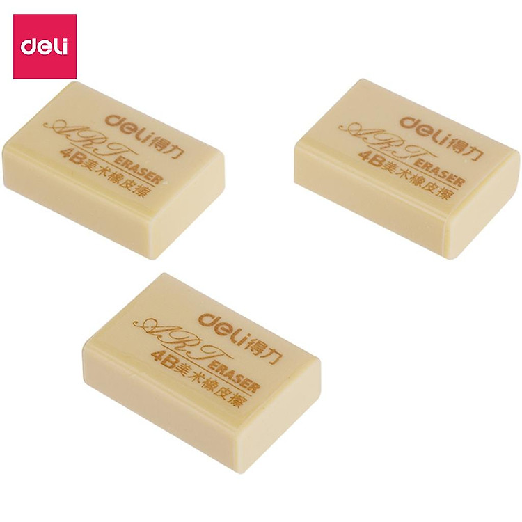 Gôm Tẩy Bút Chì 4B Deli 7544 (Vàng) - Ảnh 7