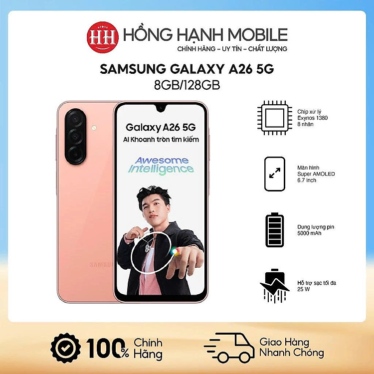 Điện Thoại Samsung Galaxy A26 5G 8GB/128GB - Hàng Chính Hãng