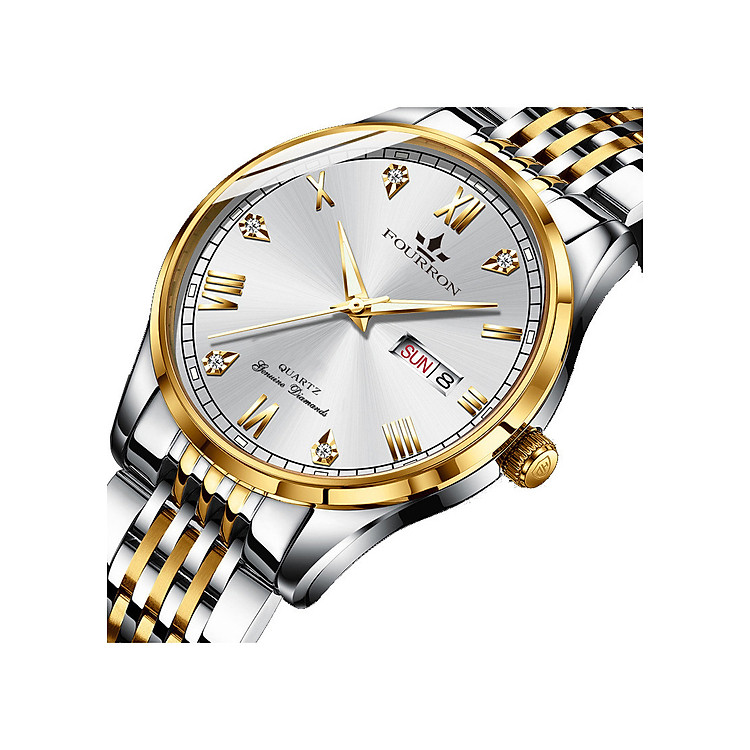 Đồng hồ nam FOuRRON F288 santafe watch 2020 chạy 2 Lịch dây thép không gỉ cao cấp