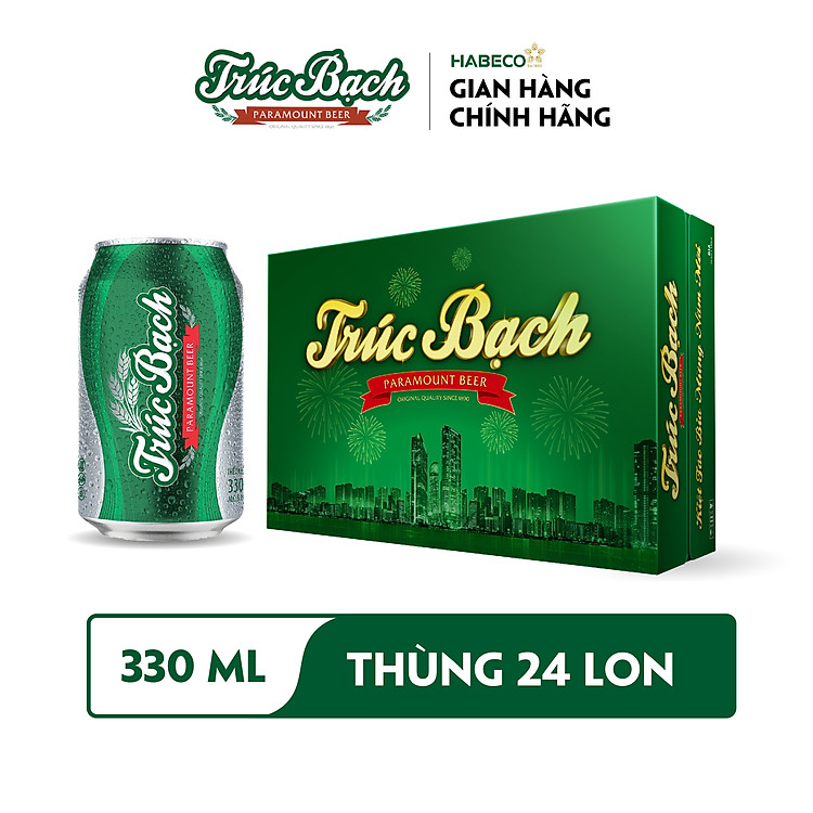 Bia Trúc Bạch - Thùng 24 lon 330ml