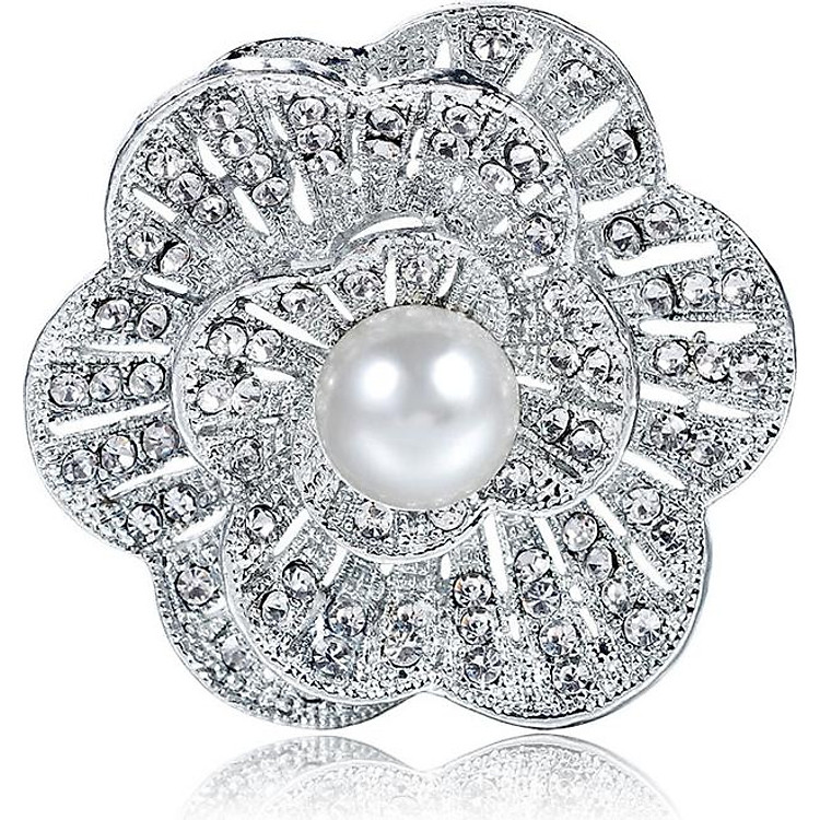 Cài áo hình hoa đính đá ngọt ngào (Tặng kèm mặt nạ thiên nhiên Dermal)