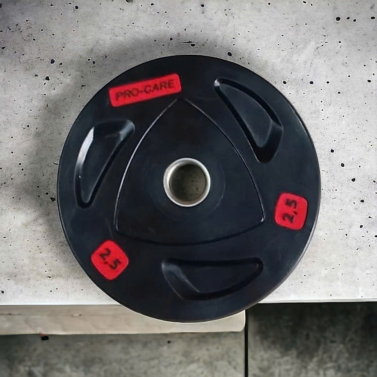 Tạ đĩa PRO-CARE sắt bọc cao su chống va đập cao Vinyl Weight Plates - Phuy Tạ 27mm (1 Đĩa Tạ)