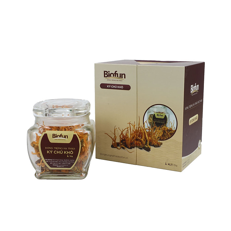 Đông Trùng Hạ Thảo Kí Chủ Khô Nguyên Con BIOFUN Việt Nam 10gram thực phẩm tốt cho sức khỏe
