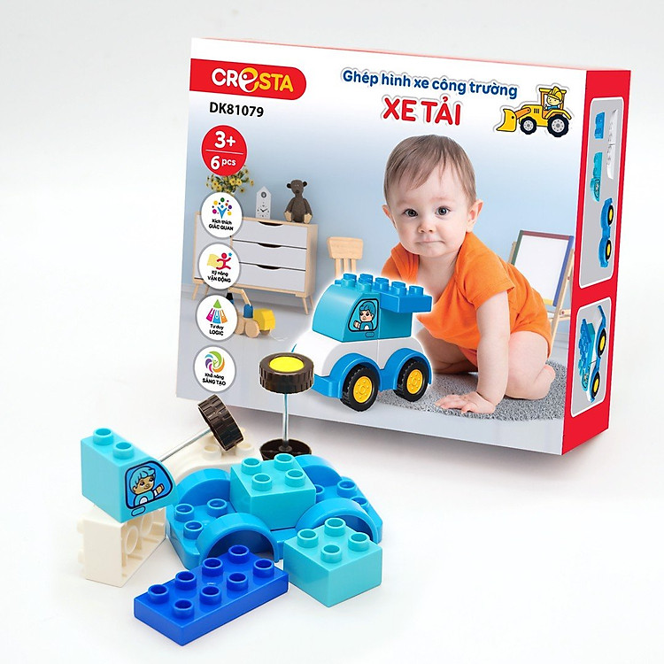 Tìm mua tại Avakids: Ghép hình xe công trường DK81079 - Ngập tràn khuyến mãi