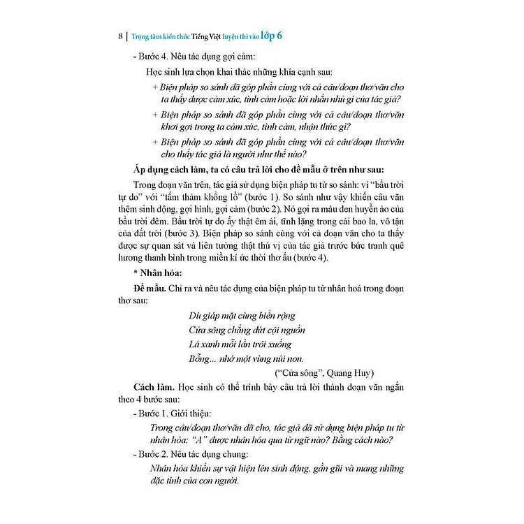 Trọng Tâm Kiến Thức Tiếng Việt - Luyện Thi Vào Lớp 6 (Tập 2) - Ảnh 5