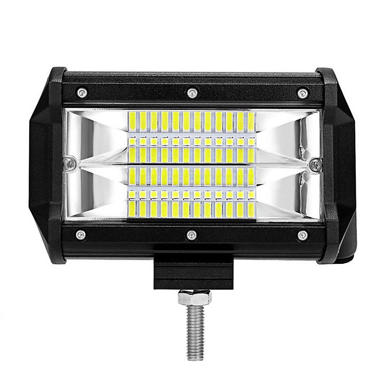 Cụm đèn Led trợ sáng ô tô, bóng led siêu sáng 2 hàng công suất 72w ánh sáng trắng cao cấp dùng cho oto và xe máy chống nước, chống sock – Tặng Kèm Móc Khóa 4Tech.