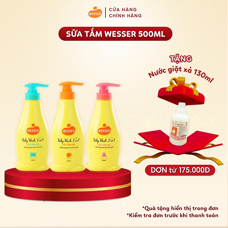 Tham Khảo tại ConCung: Sữa tắm gội Wesser 2 in 1 500ml , nhận ngay nhiều Ưu đãi