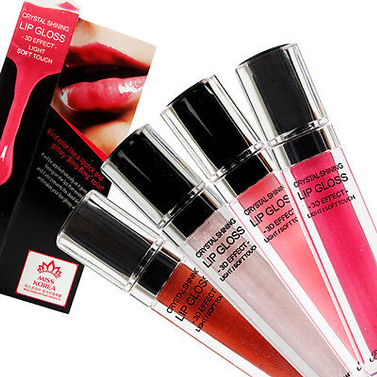 Son bóng dạng gel Beauskin Crystal Shining Lip Gloss 6ml (#701 Màu hồng) + Móc khóa