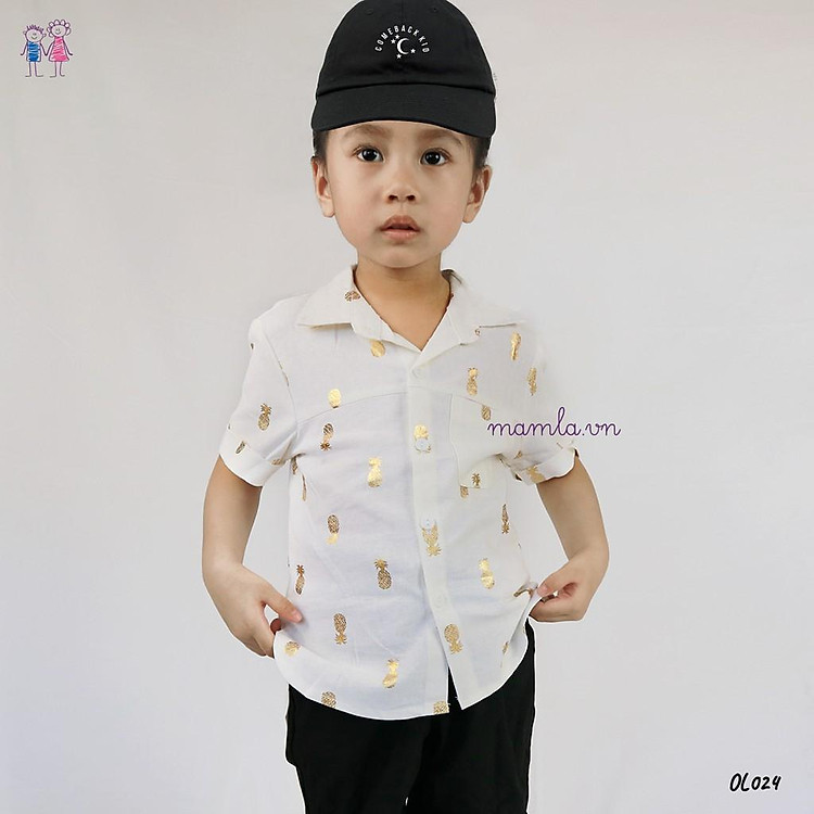 Áo sơ mi họa tiết quả dứa