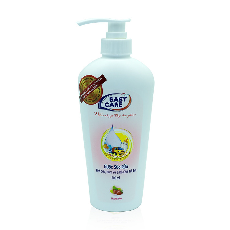Nước Súc Rữa Bình Sữa Và Đồ Chơi Trẻ Em Babycare 500ml - Hương Dâu